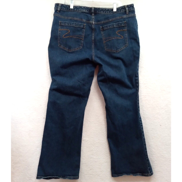 Liz Claiborne Womens Plus Size 22W Reg. Straight Leg Stretch Pockets Blue Jeans - Picture 10 of 13